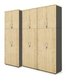 Zastosowanie regału eOP-182 w ciągu regałów o wysokości 222 cm