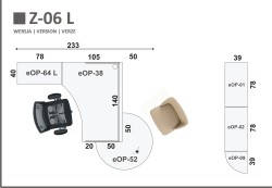 UKŁAD MEBLI W ZESTAWIE Z-06 L