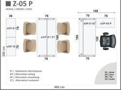 UKŁAD MEBLI W ZESTAWIE Z-05 P