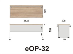 WYMIARY BIURKA eOP-32
