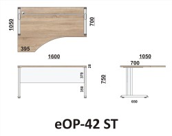 Wymiary biurka eOP-42 ST