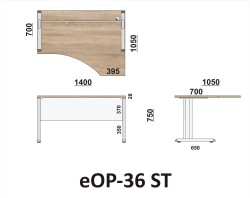 Wymiary biurka eOP-36 ST