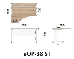 Wymiary biurka eOP-38 ST