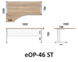 Wymiary biurka eOP-46 ST