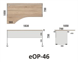 Wymiary biurka eOP-46