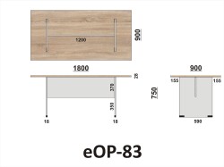Wymiary stołu eOP-83