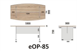 Wymiary stołu eOP-85