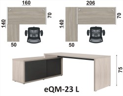 Biurko z kontenerem eQM-23 L