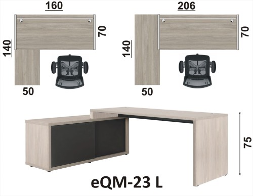 Biurko z kontenerem eQM-23 L