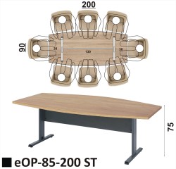 Stół na stelażu metalowym eOP-85-200 ST
