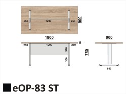 Wymiary stołu eOP-83 ST