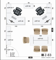 Układ mebli w zestawie Z-83