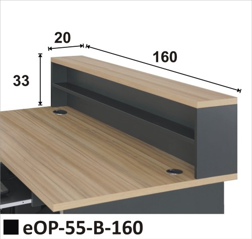 Przegroda na jedno biurko eOP-55-B-160