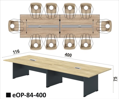 Stół konferencyjny eOP-84-400  10 osobowy