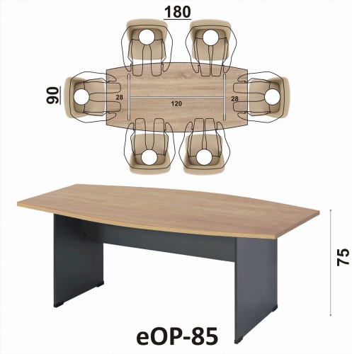 Stół biurowy eOP-85 - 6 osobowy
