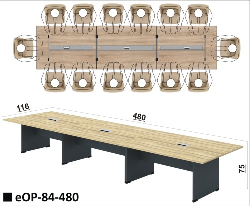 Stół eOP-84-480 Stół konferencyjny o długości 480 cm
