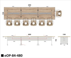 Wymiary stołu eOP-84-480
