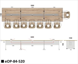 Wymiary stołu eOP-84-520