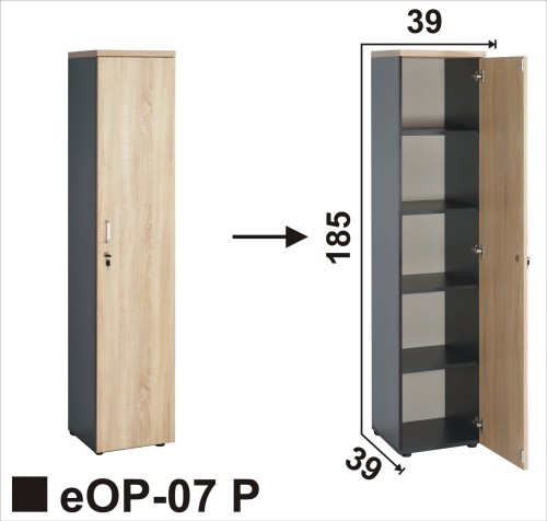 Regał aktowy eOP-07 P otwierany na prawo