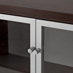 Ramka aluminiowa z szybą oraz uchwytami