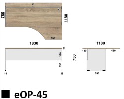Wymiary biurka eOP-45
