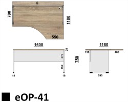 Wymiary biurka eOP-41