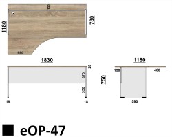 Wymiary biurka eOP-47