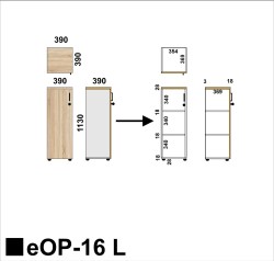Wymiary regału eOP-16 L