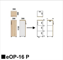 Wymiary regału eOP-16 P