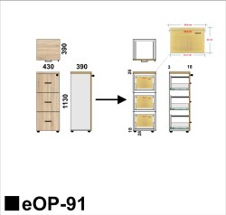 Wymiary regału eOP-91