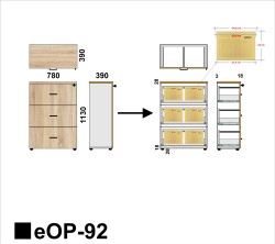 Wymiary regału na akta eOP-92