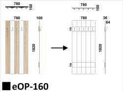 Wymiary wieszaka eOP-160