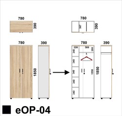 Wymiary regału eOP-04