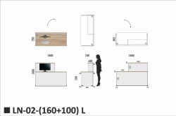 Wymiary lady LN-02-160+100 L