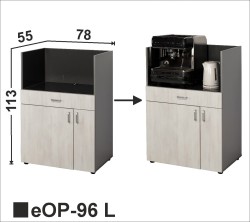 Regał/Szafka na ekspres, czajnik oraz lodówkę eOP-96 L