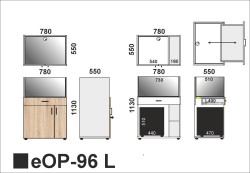Wymiary regału eOP-96 L