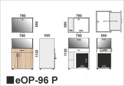 Wymiary regału eOP-96 P