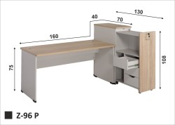 Zestaw Z-96 P - szafka boczna z prawej strony
