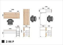 Układ mebli w zestawie Z-96 P