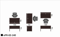 Wymiary biurka ePR-02-140