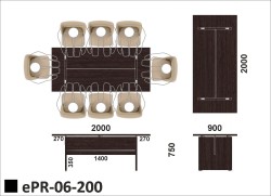 Wymiary stołu ePR-06-200