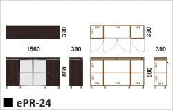 Regał witryna ePR-24