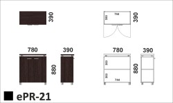 Wymiary regału ePR-21