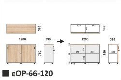 Wymiary szafki eOP-66-120