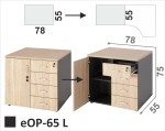 Kontener eOP-65 L |  78x55 4 szuflady + drzwi