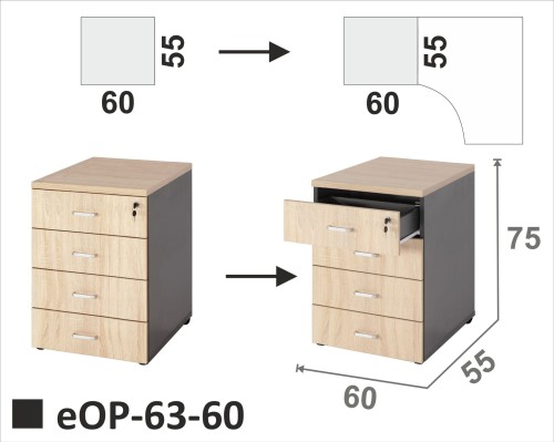 Szafka boczna (kontener) eOP-63-60