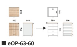 Wymiary szafki bocznej eOP-63-60