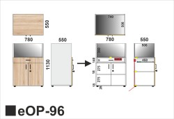 Wymiary szafki na ekspres eOP-96