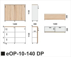 Wymiary regału eOP-10-140 DP
