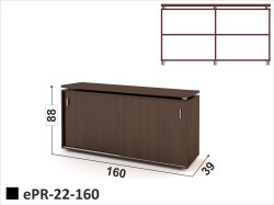 Regał komoda ePR-22-160  z drzwiami przesuwnymi